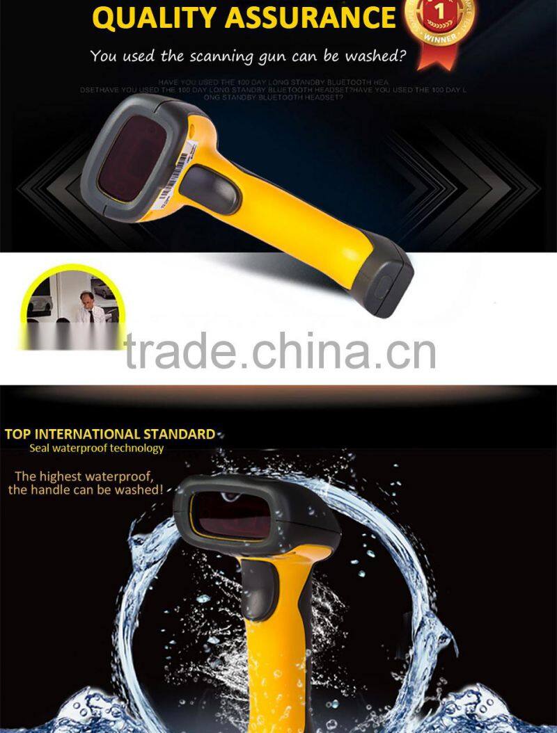 RD-6870W Waterproof Laser Wireless barcode scanner, Low price handheld barcode reader with Memory