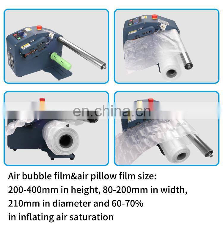 High Efficiency 28M/Min Plastic Fast Industrial Air Bubble Filling Cushion Protective Packaging Pillow Making Foam Machine