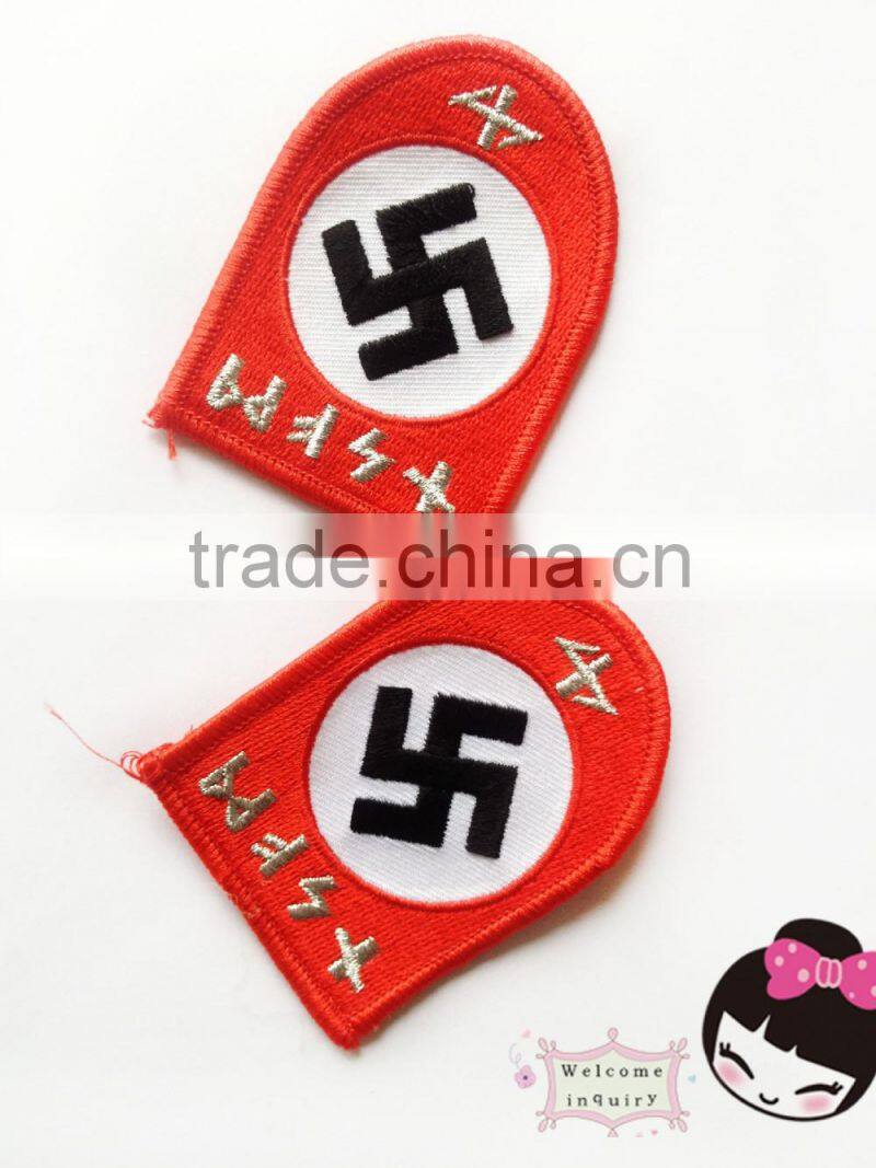 Custom fabrics badge embroidery patch souvenir key ring