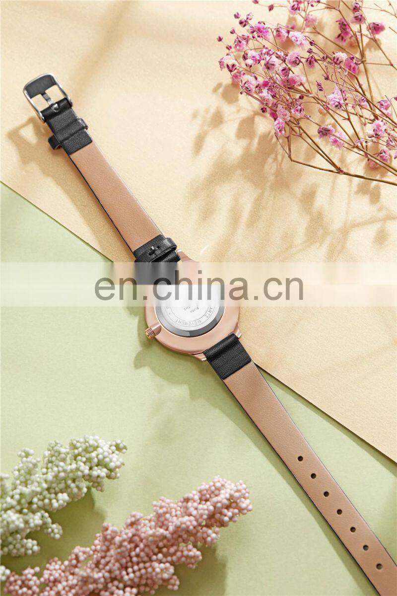 SHENGKE New Fashion Simple Style Temperature Change Color Women Watch Sunray Color Change Men Women Quartz Wristwatches