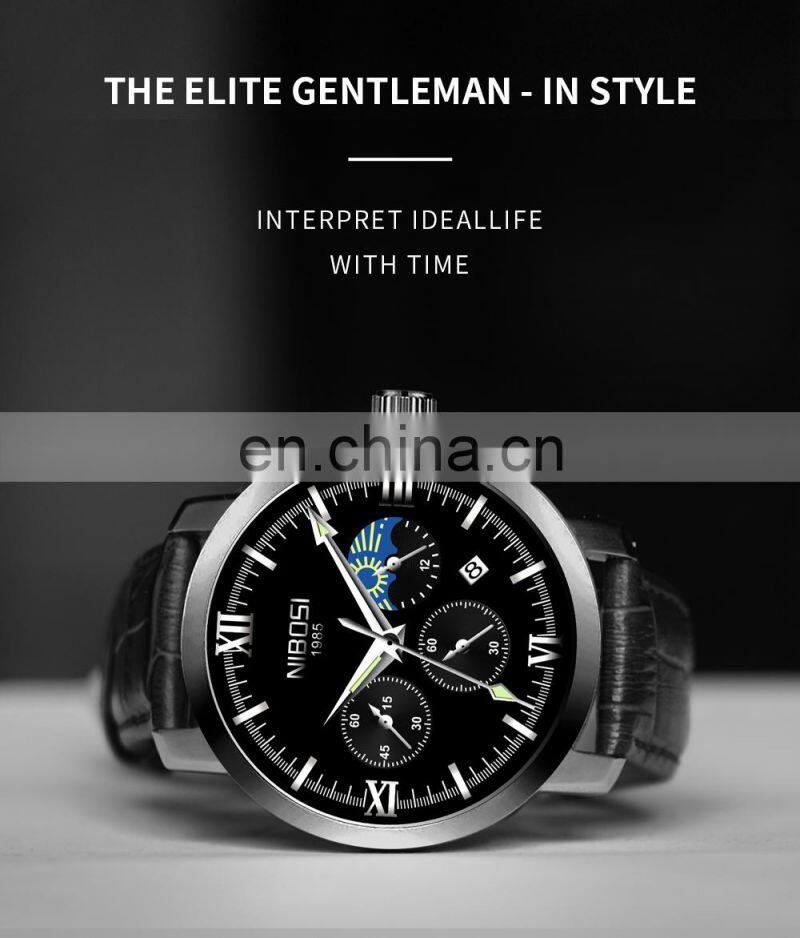 NIBOSI Men Watches Luxury Famous Top Brand Fashion Casual Dress Watch Quartz Wristwatches Relogio Masculino Customizable