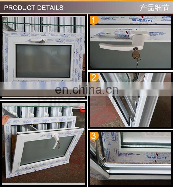 UPVC frame pvc Double Hung windows with top hinges