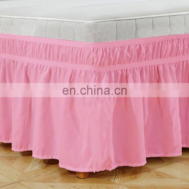 Amazon Hotsale Easy Fit Wrap Around Elastic America Style Bed Cover Skirt Bed Skirts For Home