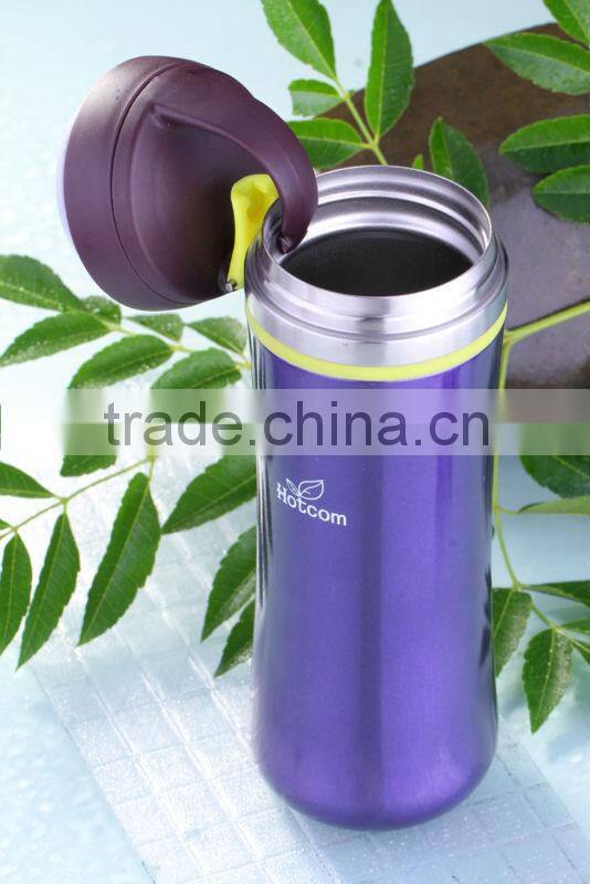 2013 innovative bpa free double walled stainless steel waterproof vacuum thermal mug with hook and filter