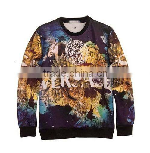 OEM service all over digital printing custom design sublimation crew neck sweatshirt