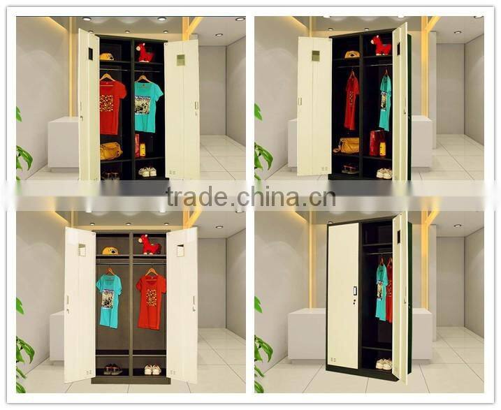Godrej Steel Almirahs Deigns Detachable Metal Almirah Wardrobe 2 Mirror Doors Wardrobe Closet