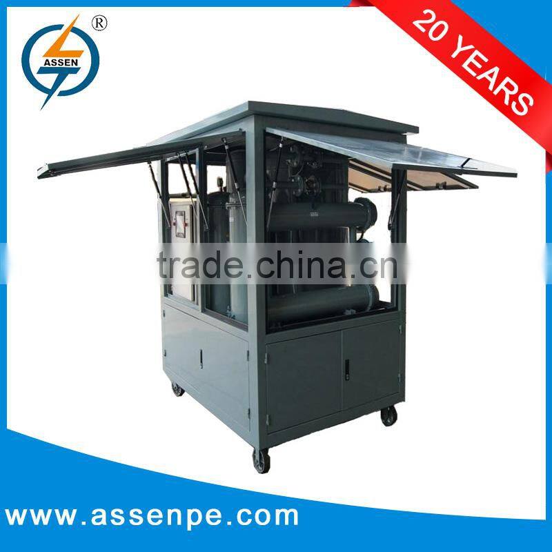 Low operating cost transformer oil regeneration device/ insulation oil decoloring machine