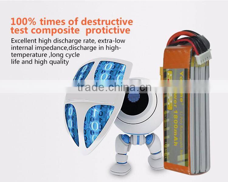 You&Me 4S 14.8V 1800mAh 25C Rechargeable Lithium Polymer Battery For Quadcopters RC Models