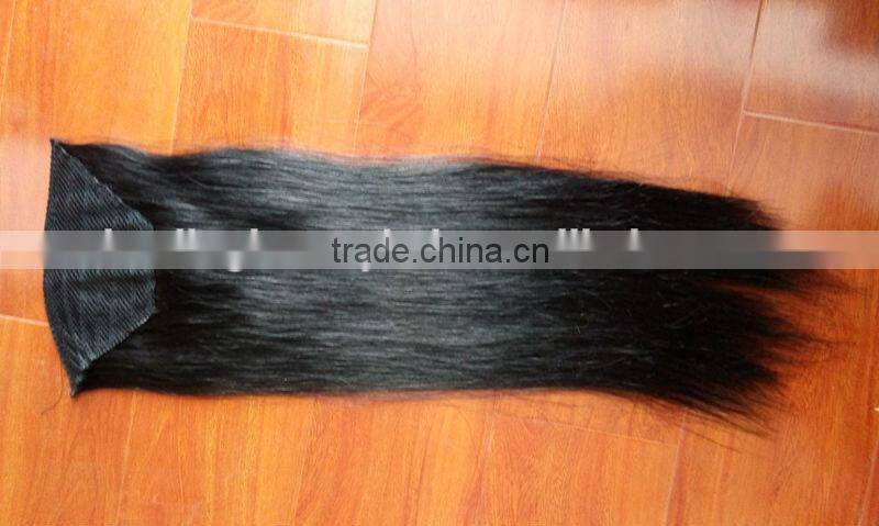 Lace closure hair piece in 100% human hair cuted from one person