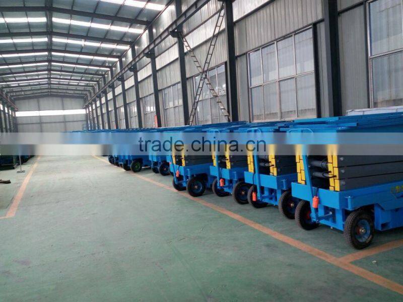 scissor hydraulic lift/stationary guide rail lift platform made in china