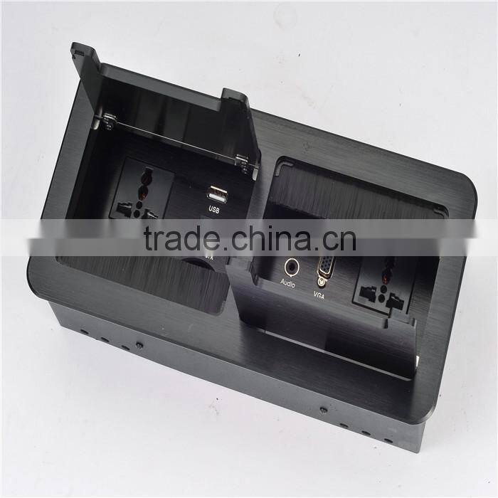 BW-T645 Flip Up AC Inlet Socket / Aluminum Desk Socket