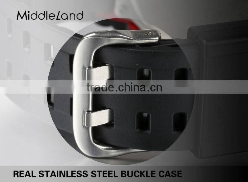 Custom logo man MIDDLELAND watch with changeable coloful ABS plastic strap digital LED sport watch