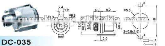 CE male 3.5mm diameter earphone jack in common use