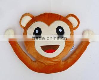 Free sample whats app emoji monkey/Monkey Smiley Pillow Emoji/cute monkey emoji pillows