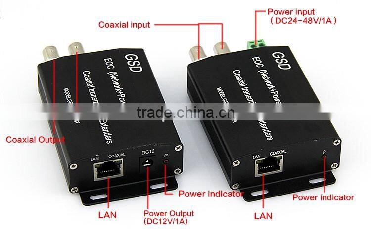 10/100M Ethernet over Coaxial Extender, 2 BNC+1 LAN (Slave) IP over Coaxial Extender Provider