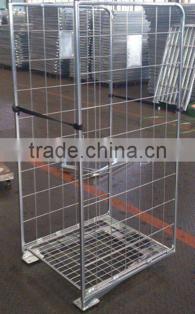 2 sides nestable Z frame roll container,