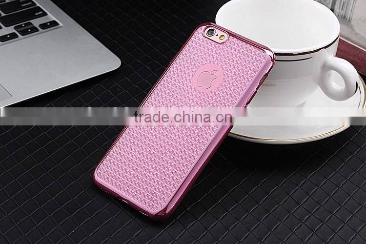 Luxury Glitter Soft TPU Electroplating Case Cover For Apple iPhone 6S / iPhone 6S Plus Rose Gold