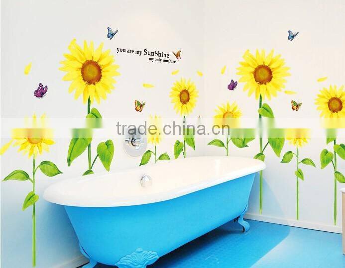 Butterfly Grass Flower Stickers Removable Diy Vinyl Quote Wall Sticker Poster Home decoration