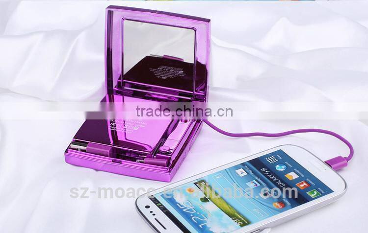 2014 new product wholesale mirror power bank 6000mah