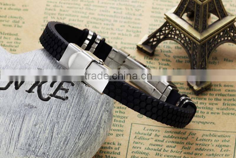 Most popular bracelet silicone metal new trendy