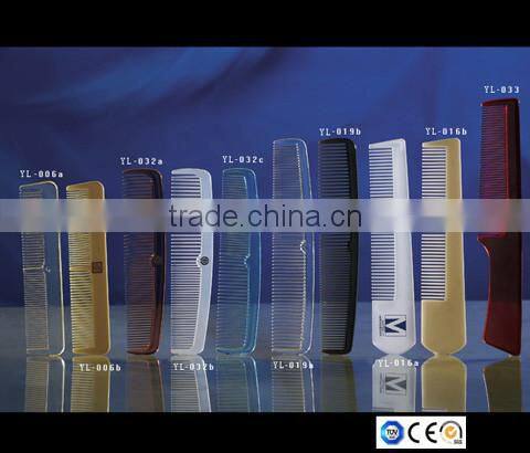 N162 Best selling whippy plastic hair styling hotel comb with color