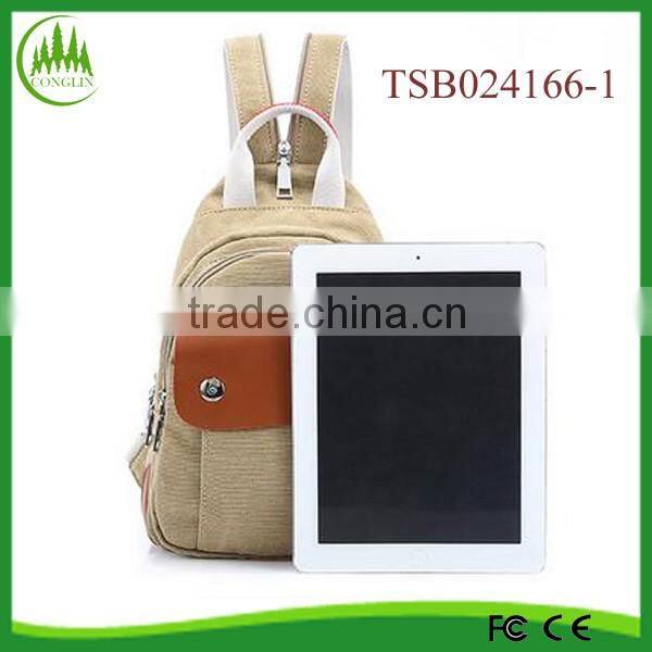 fashionable unisex canvas backpack multi-functional canvas backpack