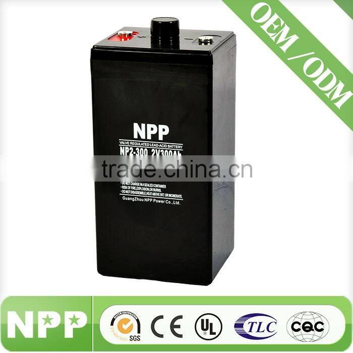 2v300ah rechargeable NPP oem battery powered solar
