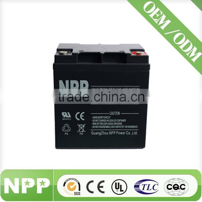 12v24ah Rechargeable hot sale lead battery for alarm security system China factory