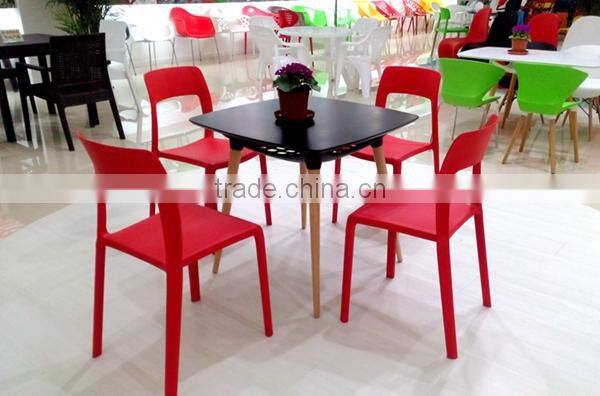 Plastic dining chair set 4 chairs and one plastic table,HYH-9119