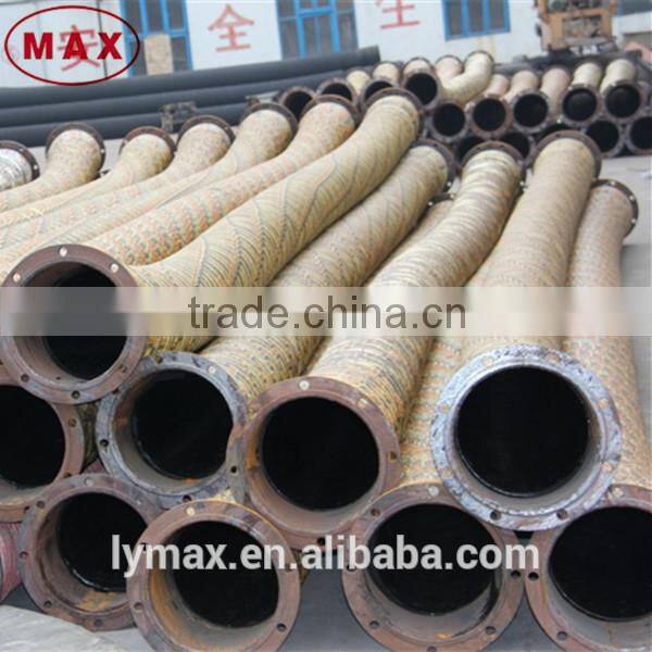 8 inch discharge rubber hose pipeline with loose flanges for dredging