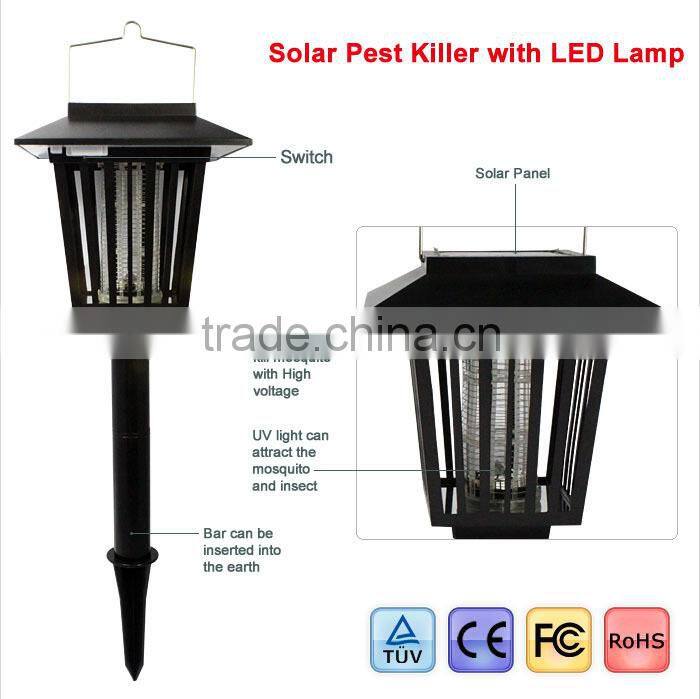 Eco-friendly feature and Repellent mosquito control solar powered electric mosquito repellent with LED light GH-327