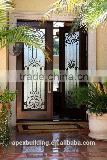 wrought iron security screen door