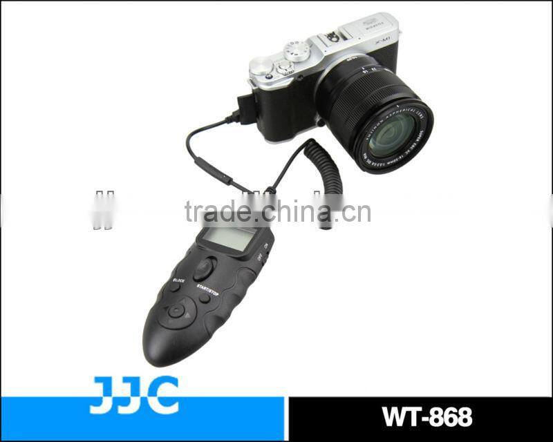 JJC Dual LCD Display WT-868 2.4G versatile RR-90 wireless timer remote controller & wired remote switch For FUJIFILM XQ1 etc