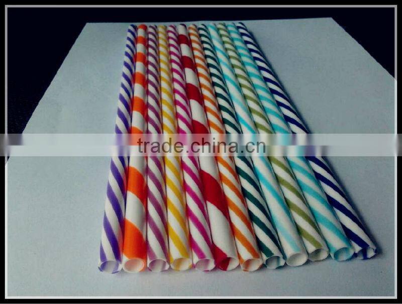 Eco-friendly striped plastic drinking straw