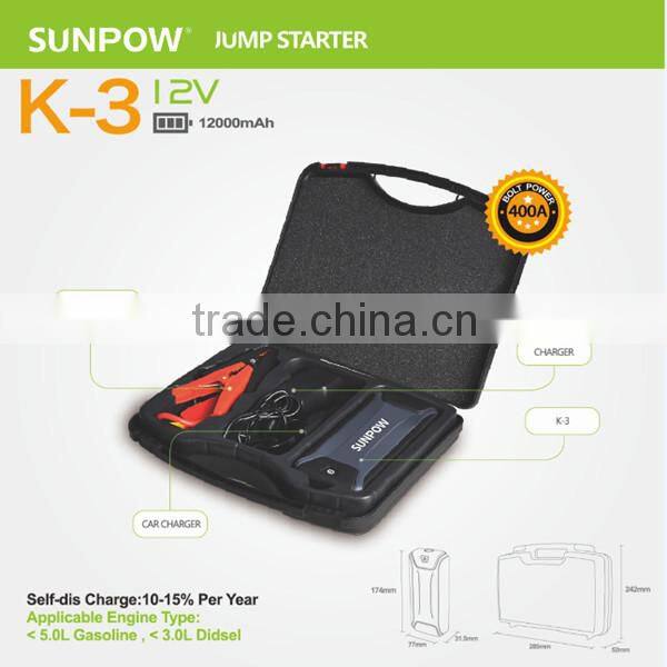 SUNPOW Auto Parts Model K3 12000mah Jump Starter