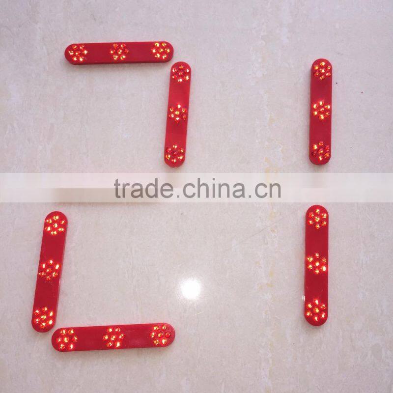 new design yellow ,red ,white 21 glass beads reflector lens