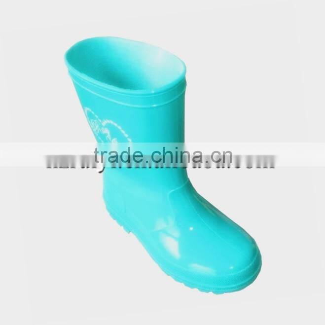 durable kids pvc rain boots construction customized with cartoon printing manufacturer