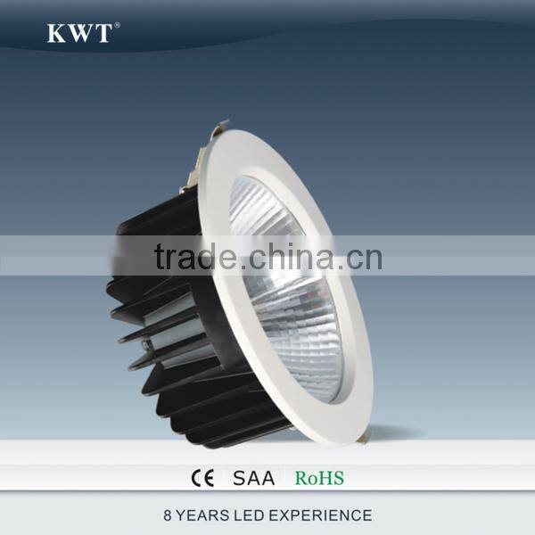 CE RoHS SAA TUV GS Certification High Lumen Dimmable Recessed Commercial COB LED Downlight