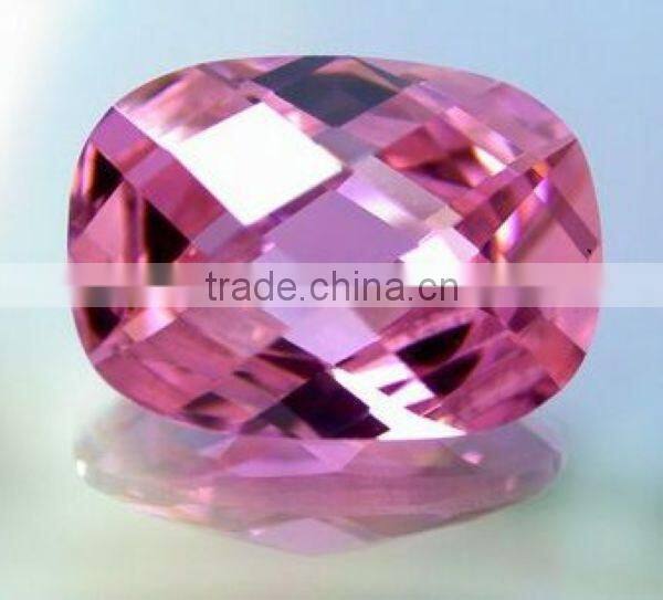 Hot seller purple glass princess cut cabochon gemstone