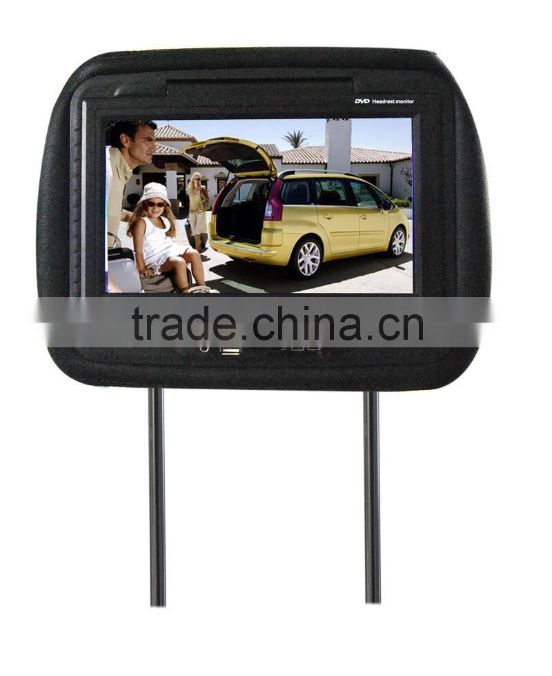 Promotion 9" Support Wireless Headphone Car Headrest DVD Player