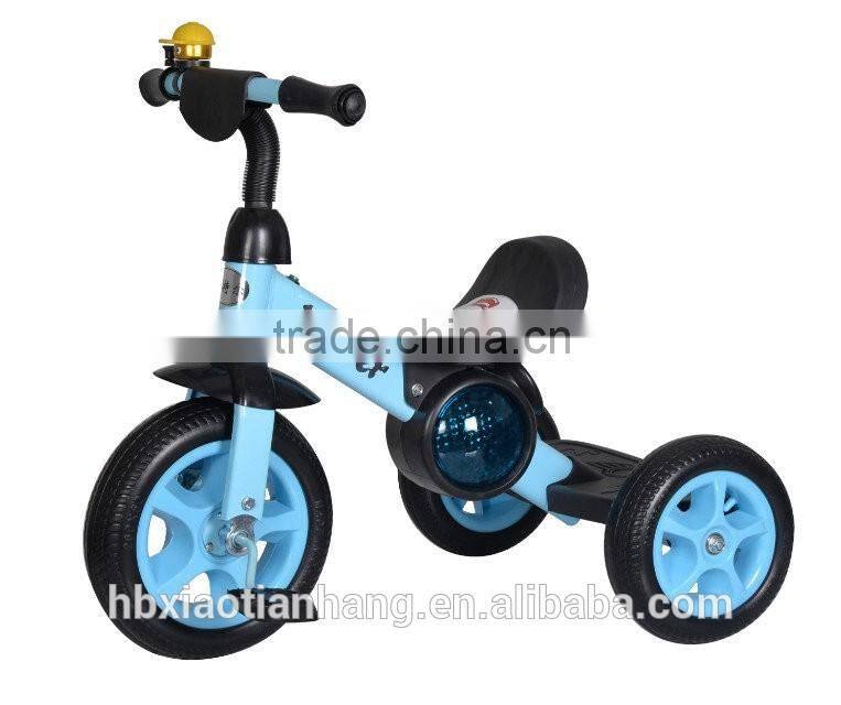 Multi-function cheap baby pedal tricycle / EVA wheel kids tricycle with light