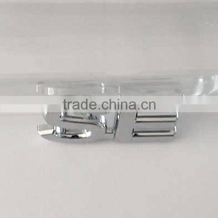 Custom 3D self-adhesive ABS plastic car chrome letters,chrome letters