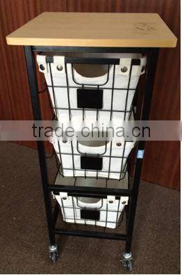 Hot selling removable 3 tier metal storage rack