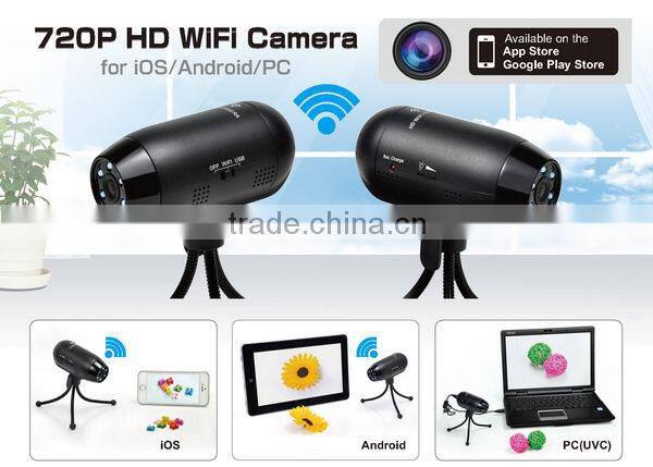 2014 Best sell 720P HD Wifi external Camera for iOS/ Android devices/ PC