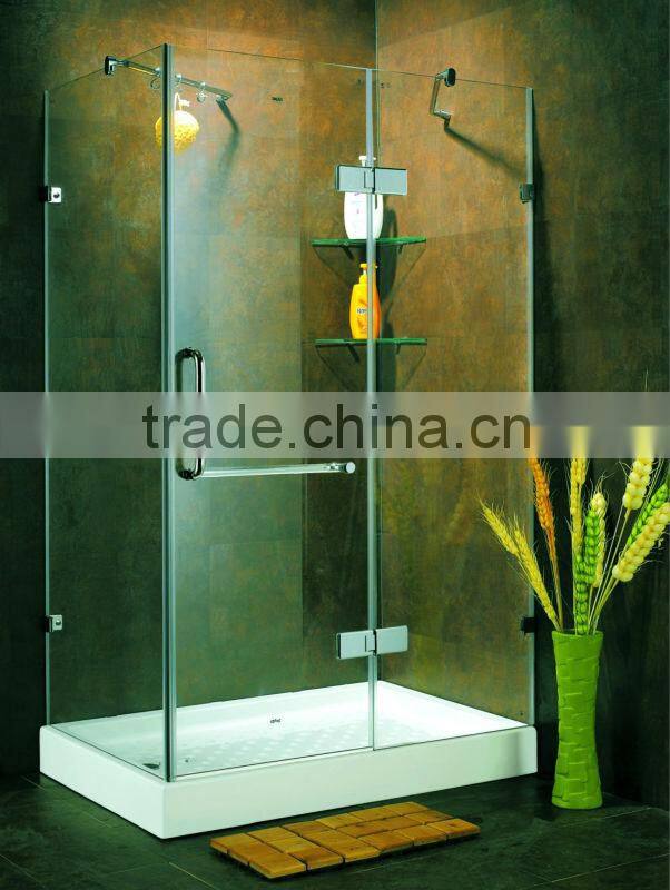 6mm clear shower door YT1288 flat tempered