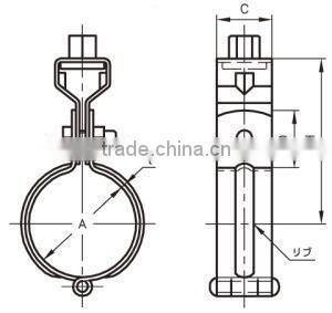 A10221 Galvanized pipeholder of suspended from ceiling