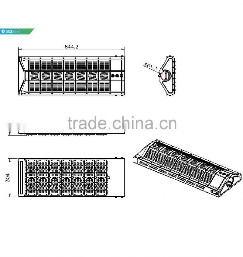 5 Years Warranty CE Rohs Lens Kit for Different Beam Angle 100-140lm/W Meanwell Driver Nichia LED 280W LED External Lighting