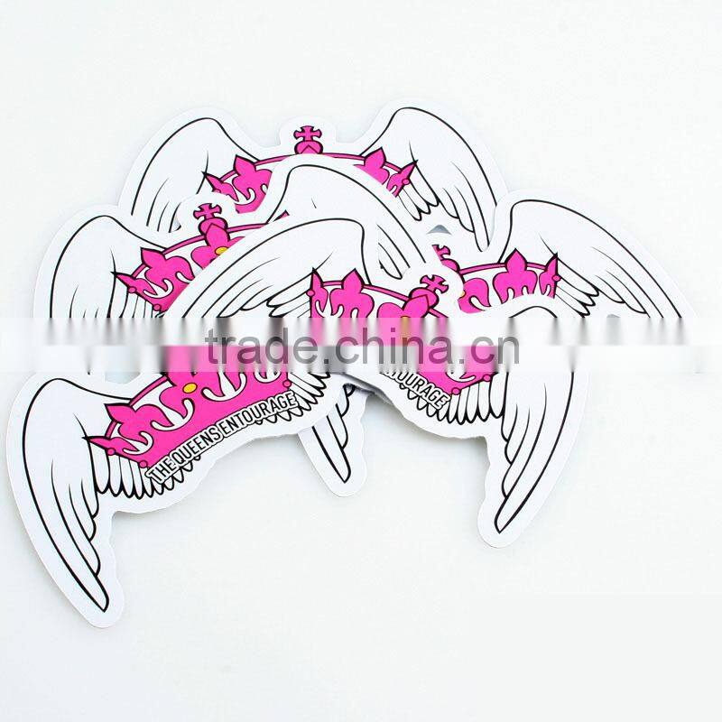 Custom labels wine roll rubber metal clothing label sticker printed die cut heat transfer stickers hologram labels-- DH 1171