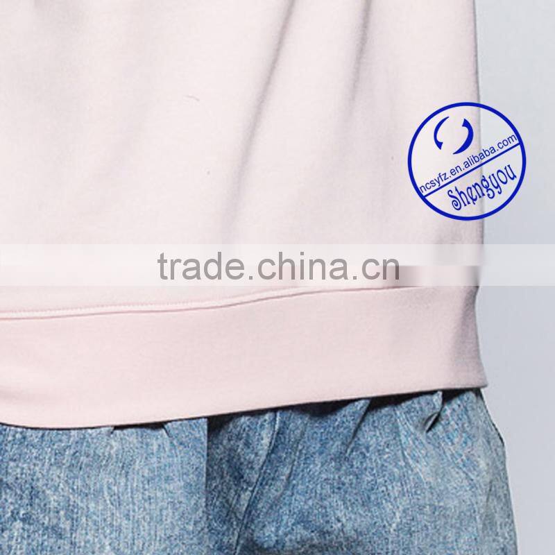 custom womens printed pullover casual fleece sweatshirts wholesale clothing