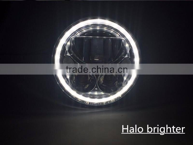 DOT And E-Mark Vortex 7 Inch LED Headlight White 6000K For 97-16 Jeep Wrangler JK LJ CJ Offroad